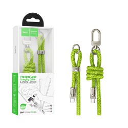 Hoco Lanyard Cable GH7 Elegant series Type-C to Type-C 60W Fluorescent Green Hoco Lanyard Cable GH7 Elegant series Type-C to Type-C 60W Fluorescent Green